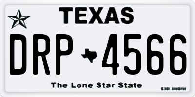 TX license plate DRP4566