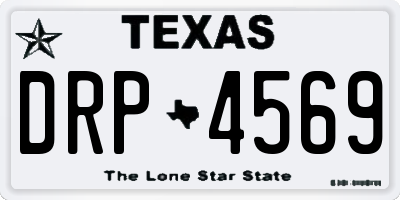 TX license plate DRP4569