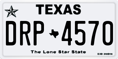 TX license plate DRP4570