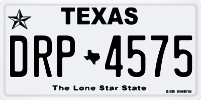 TX license plate DRP4575