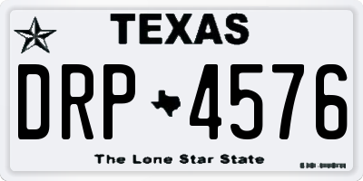 TX license plate DRP4576