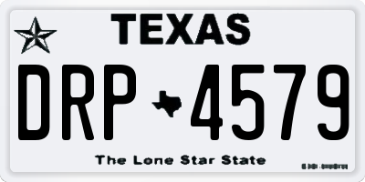 TX license plate DRP4579