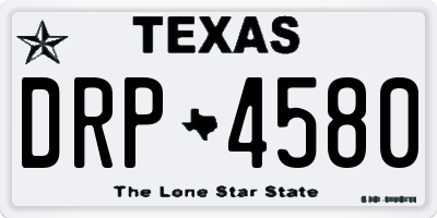 TX license plate DRP4580