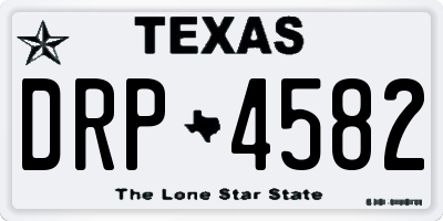 TX license plate DRP4582