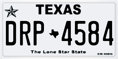 TX license plate DRP4584