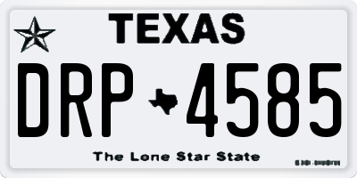 TX license plate DRP4585