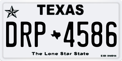 TX license plate DRP4586