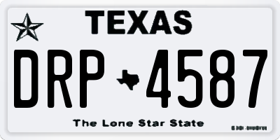 TX license plate DRP4587