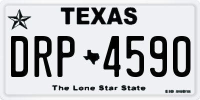 TX license plate DRP4590