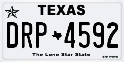 TX license plate DRP4592