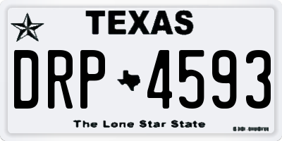 TX license plate DRP4593