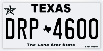 TX license plate DRP4600