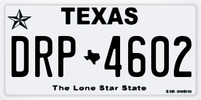TX license plate DRP4602
