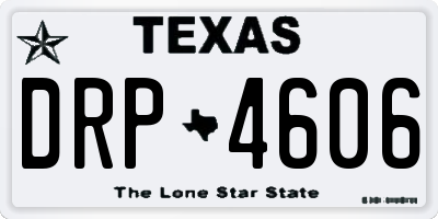 TX license plate DRP4606