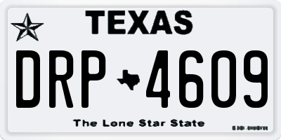 TX license plate DRP4609