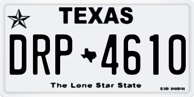 TX license plate DRP4610