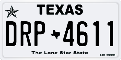 TX license plate DRP4611