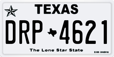 TX license plate DRP4621