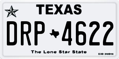 TX license plate DRP4622