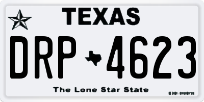 TX license plate DRP4623