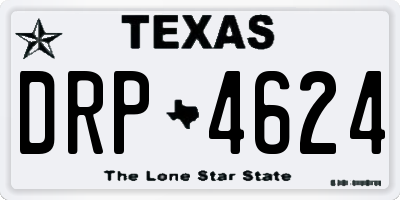 TX license plate DRP4624