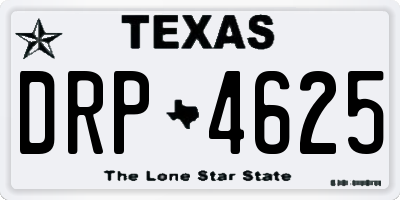 TX license plate DRP4625