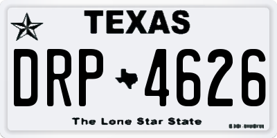 TX license plate DRP4626