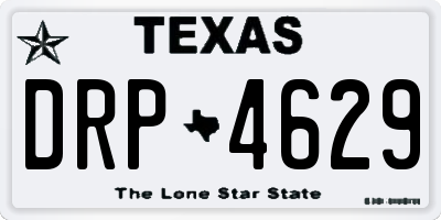 TX license plate DRP4629