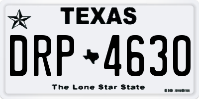 TX license plate DRP4630
