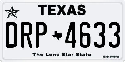 TX license plate DRP4633