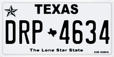 TX license plate DRP4634