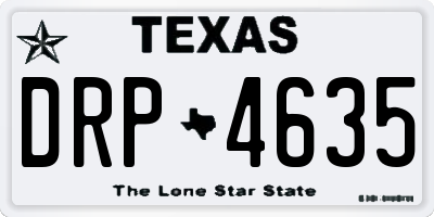 TX license plate DRP4635