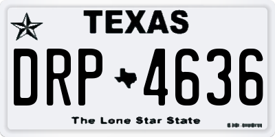 TX license plate DRP4636
