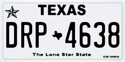 TX license plate DRP4638
