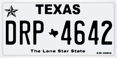 TX license plate DRP4642