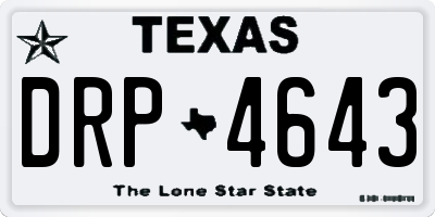 TX license plate DRP4643
