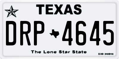 TX license plate DRP4645