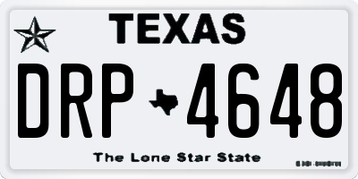TX license plate DRP4648