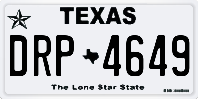 TX license plate DRP4649