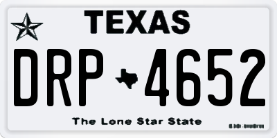 TX license plate DRP4652