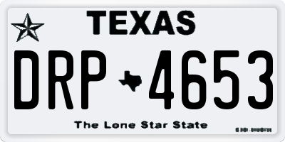 TX license plate DRP4653