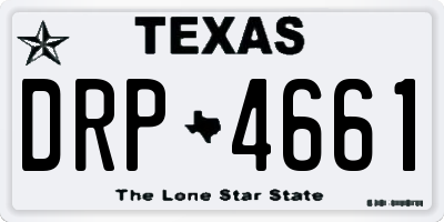 TX license plate DRP4661