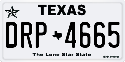 TX license plate DRP4665