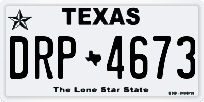 TX license plate DRP4673
