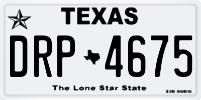 TX license plate DRP4675