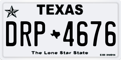 TX license plate DRP4676