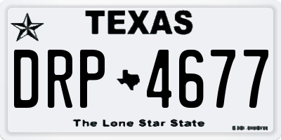 TX license plate DRP4677