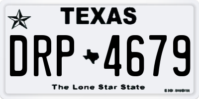 TX license plate DRP4679