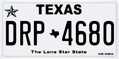 TX license plate DRP4680