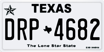TX license plate DRP4682